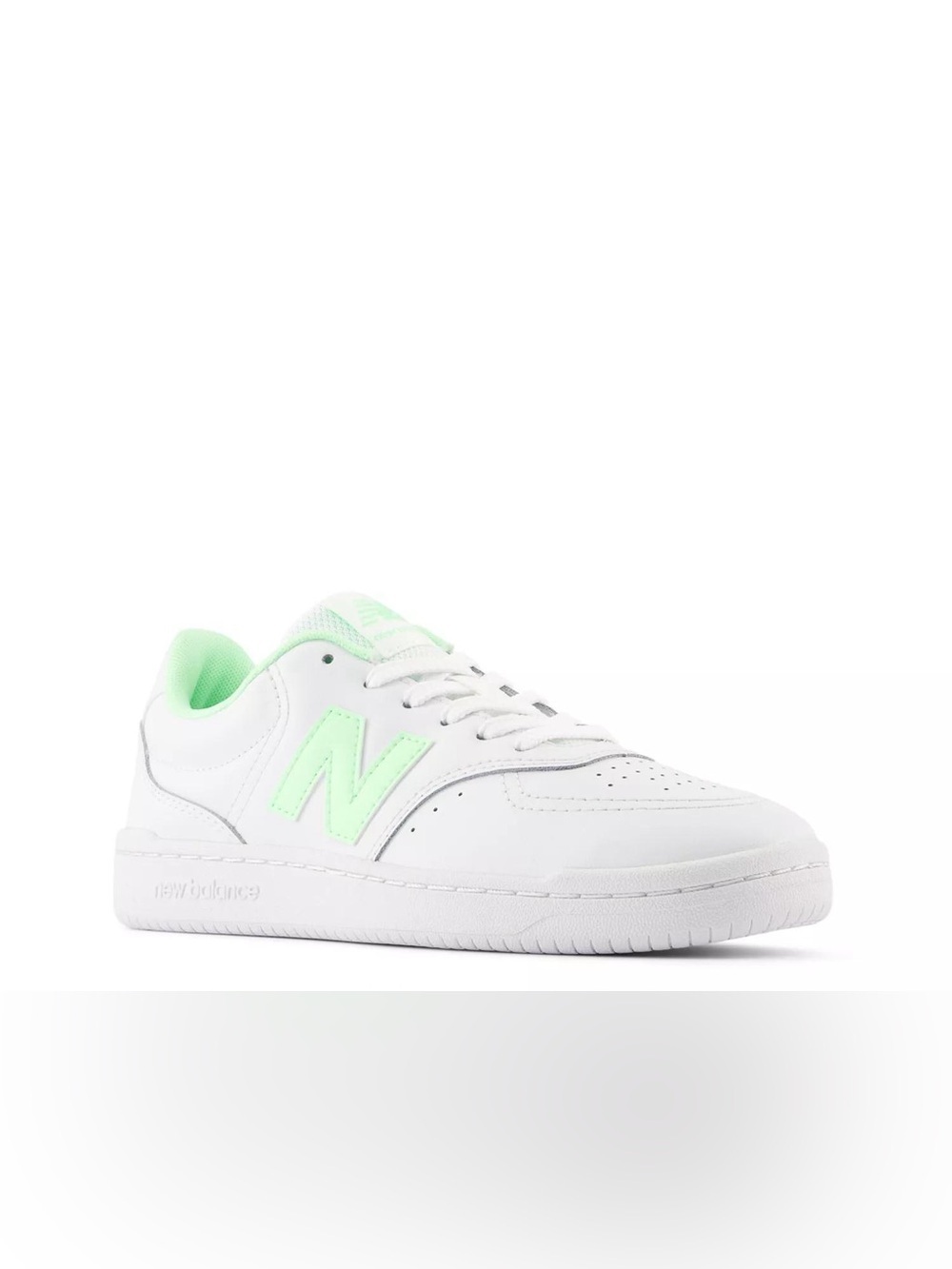 New Balance BB80 Court Sneakers White Neon Green Women’s Size 10